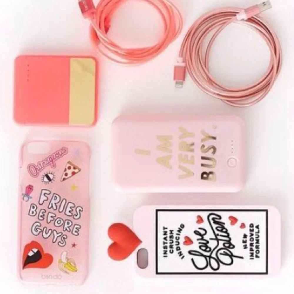new Bando  Fries Before Guys  iPhone 6 7 8 Case  Clear Pink Lips Stickers 